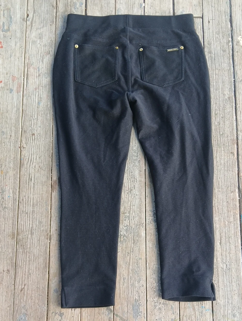 Michael Kors Black Ponte Stretch Pull-On Pants Leggings Size Medium